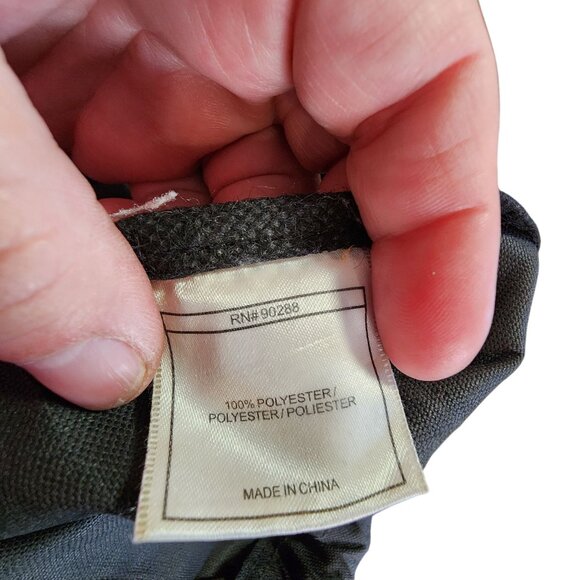 Adidas Gym Sack Drawstring Bag Pink Ropes Black W/ Blue Stripes & Mesh Pockets P - Picture 6 of 6